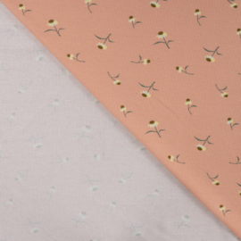 Qjutie - Ribprint   - Flowers - Blush