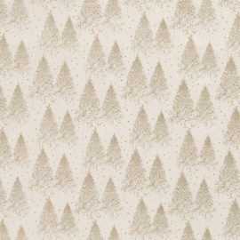Katoen Print Kerst - Denneboom  - Off White