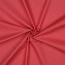 Verhees textiles - Poplin - Katoen Unikleur  - 087 - Dark Coral