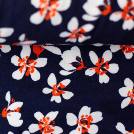 Swafing - Tricot - Mika - Flowers - Navy