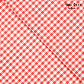 Fibremood editie 34 -  Katoen Seersucker - Zen   - Red White