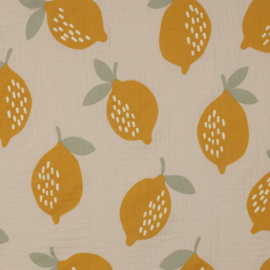 Double Gauze - Lemon - Sand