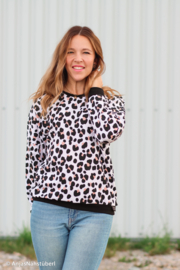 Swafing  - French Terry - Modal - Aislingen - Leopard - White Pink