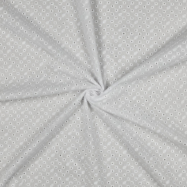 Broderie - 2 sided Border - Flowers -  Off White 60001