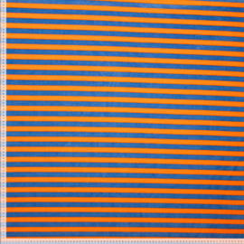 Nicky Velours  - Stripes  -  Orange Blue