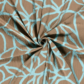 Viscose Crincle - Taupe Aqua