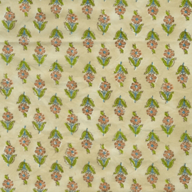 Kokka Fabrics - Coton Voile - BlockPrint - Beige