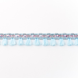 40466 minikwastjesband met glitter licht blauw