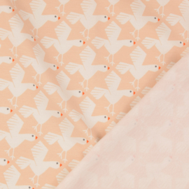 Loes van Oosten - Organic French Terry - Seagull  - Soft Pink