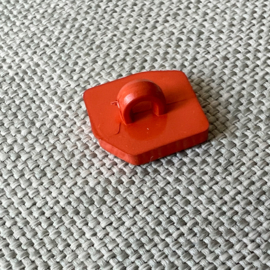 Knoop - Blokje - Rood Creme - 15mm