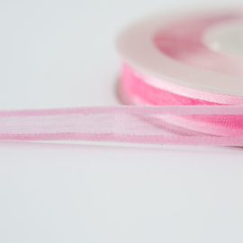 Organza lint | 10 mm | Roze