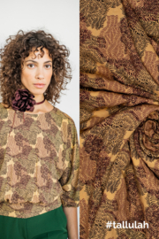 Fibremood - Woven Viscose Animal Zig Zag  - Brown  - Tallulah