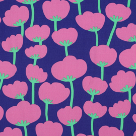 Nerida Hansen - Lenzing Ecovero - Poppies - Royal blue