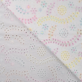 Qjutie - Cotton Embroidery   - Multicolor