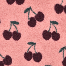 Verhees Textiles - Teddy - Cherries   - Pink