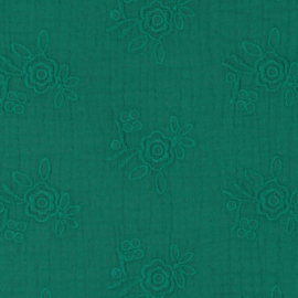 Verhees - Double Gauze Embroidery - Green