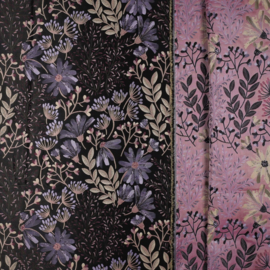 Jaquard - Flowers - Doublesided - Purple