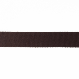 Tassenband Katoen | Donkermokka  | 4cm breed