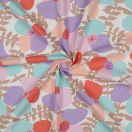 Nerida Hansen - Linnen Viscose  - Lema Poppies    - Off White