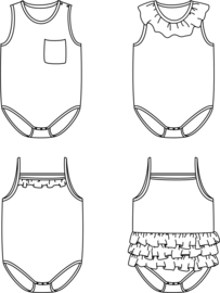 Ikatee | Malaga Bodysuit - Baby 1M/4Y - Paper Sewing Pattern