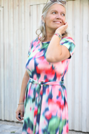 Swafing - Sizilien - Jersey Viscose - Abstract Flowers - Orange Purple
