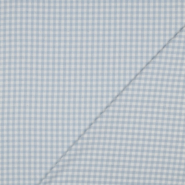Katoen Flannel - Ruit - Light Blue