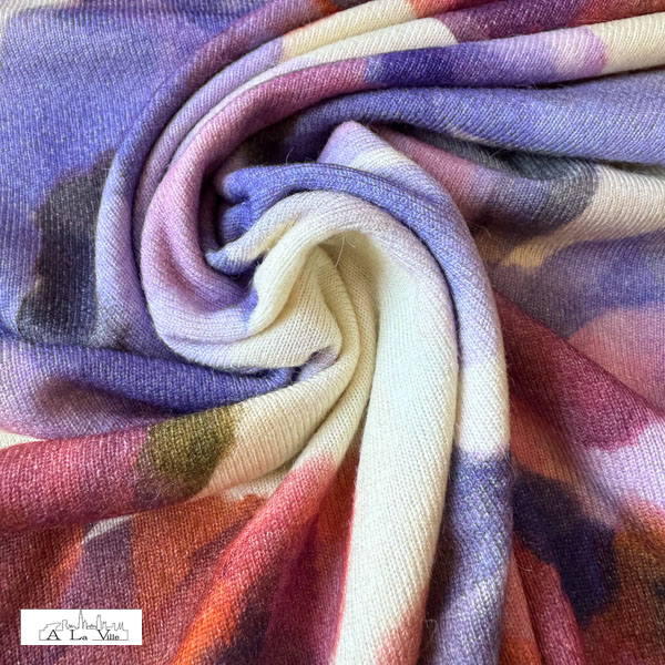 Bittoun - A la Ville -  Gebreid - Knitted  - Blurred Flowers  - Purple