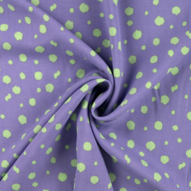 Viscose - Lila Groen Stip