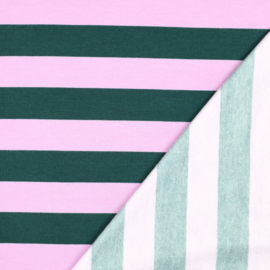 Verhees  - Soft Sweat  - Stripes  - Geese - Green Pink
