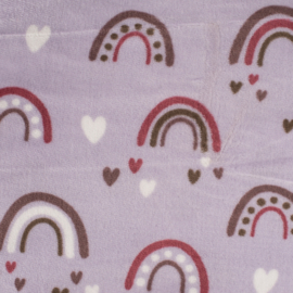Cuddle Fleece Print | Rainbow - Lilac