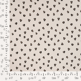 Tricot Rib - Leopard   - Ecru