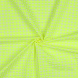 Katoen - Ruit - Neon YellowGreen