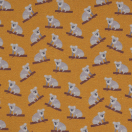 Katoen Print | Swafing - Koala - Okergeel