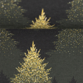 Swafing  Tricot - Bern -  Christmas Tree - Black - Gold