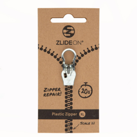 ZlideOn - Plastic Zipper XL - Ritstrekker - Silver