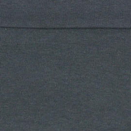 tricot boordstof uni | Organic - Anthracite 002