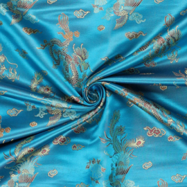 Satijn - Dragon Brocade - Turquoise