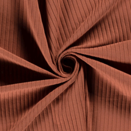 Jersey Tricot Rib - Red Wood 014