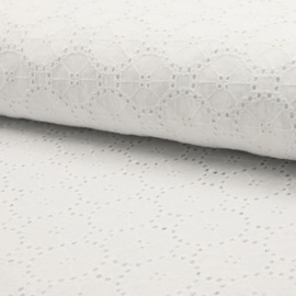 Katoen Broderie  de Luxe | Optical White   - 550