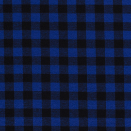 Heavy Knit  Check - Cobalt