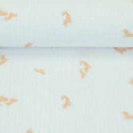 Swafing - Double Gauze -  Tiny Giraffe  - White