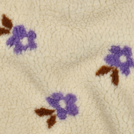 Verhees Textiles - Teddy - Flower    - Ecru Lilac
