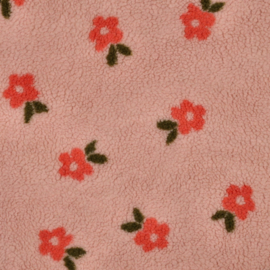 Verhees Textiles - Teddy - Flower    - Soft Pink