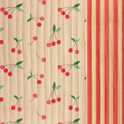 Stepped - Quilted - Rabbits   - Double Sided -  Cherries