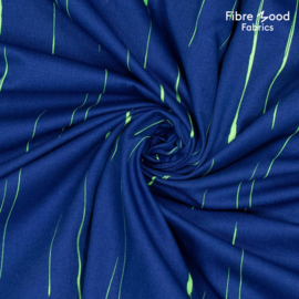 Fibremood - Cotton  - Brush Lines  - Blue Green  - Perla