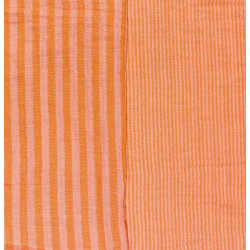 Double Gauze - Stripes -  Doublesided - Peche Tangerine