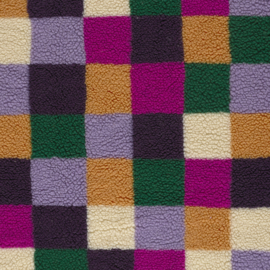 Teddy -  Blocks   - Ecru Pink  Green