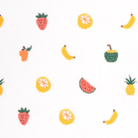 Double Gauze - Embroidery - Fruit