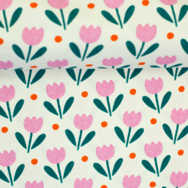 Swafing - Sizilien - Jersey Tricot  - Tulips  - Pink