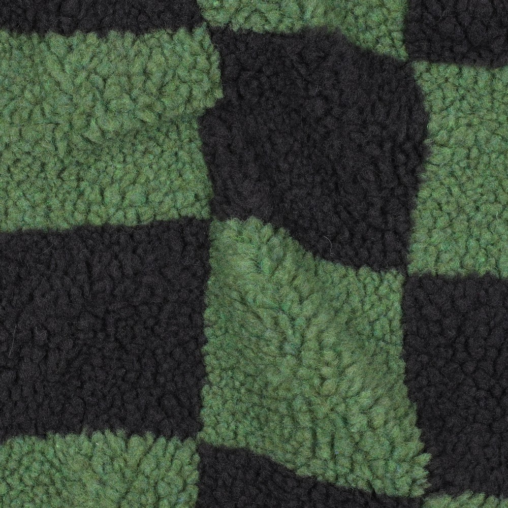 Verhees Textiles - Teddy - Checks   - Green Dark Grey